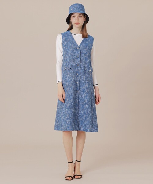 MACKINTOSH LONDON ツィードジャンバースカート　38 セール】ツイードジャンパースカート（ジャンパースカート