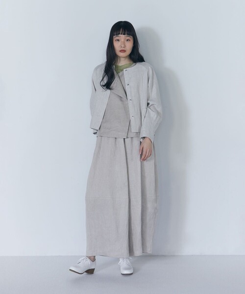 LOISIR(ロワズィール)の「リネンツイルボトルシルエットパンツ(その他パンツ・レディース・ブラック/ライトベージュ/ブルー・MT/M)」の6枚目の写真