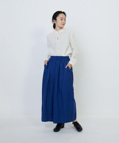 LOISIR（ロワズィール）の「リネンツイルボトルシルエットパンツ（その他パンツ・レディース・ブラック/ライトベージュ/ブルー・MT/M）」の13枚目の写真