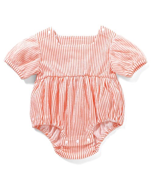 Ampersand（アンパサンド）の「バルーンスリーブおめかしロンパス（ロンパース・キッズ・レッド/ベージュ/ブラック/サックスブルー/ブルー/レインボー・70/80/60）」の5枚目の写真