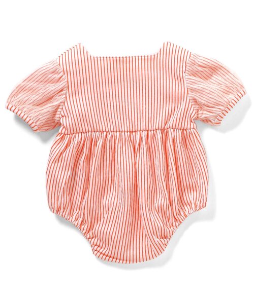 Ampersand（アンパサンド）の「バルーンスリーブおめかしロンパス（ロンパース・キッズ・レッド/ベージュ/ブラック/サックスブルー/ブルー/レインボー・70/80/60）」の7枚目の写真