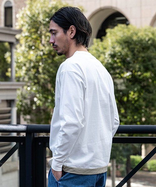 GERRY(ジェリー)の「『GERRY/ジェリー』ナイロンポケット長袖Tシャツ(Tシャツ/カットソー・メンズ・ブラック/ホワイト・LL/L/M)」の5枚目の写真