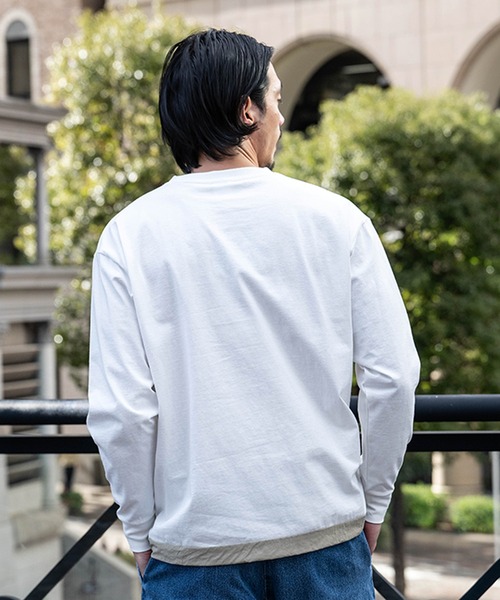 GERRY(ジェリー)の「『GERRY/ジェリー』ナイロンポケット長袖Tシャツ(Tシャツ/カットソー・メンズ・ブラック/ホワイト・LL/L/M)」の6枚目の写真
