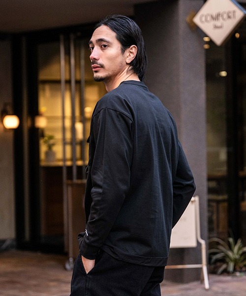 GERRY(ジェリー)の「『GERRY/ジェリー』ナイロンポケット長袖Tシャツ(Tシャツ/カットソー・メンズ・ブラック/ホワイト・LL/L/M)」の11枚目の写真