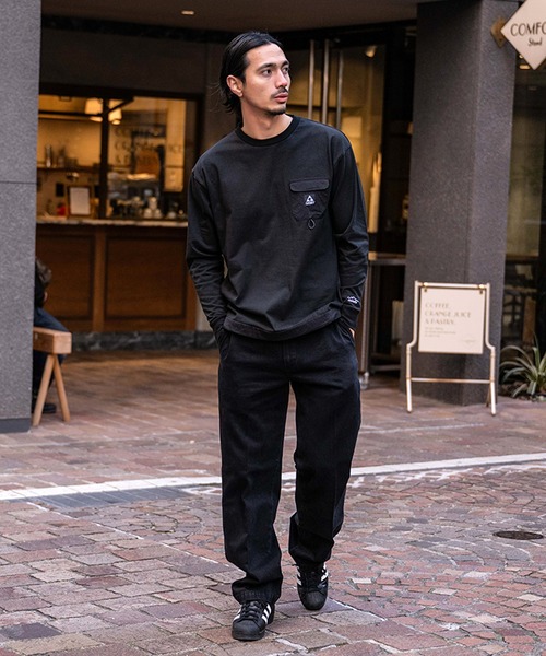GERRY(ジェリー)の「『GERRY/ジェリー』ナイロンポケット長袖Tシャツ(Tシャツ/カットソー・メンズ・ブラック/ホワイト・LL/L/M)」の14枚目の写真