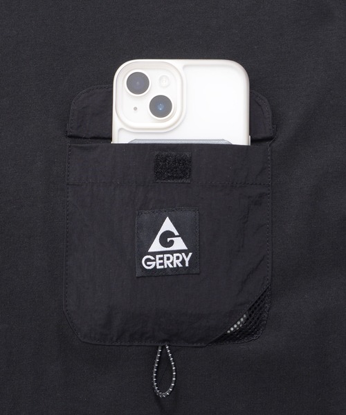 GERRY(ジェリー)の「『GERRY/ジェリー』ナイロンポケット長袖Tシャツ(Tシャツ/カットソー・メンズ・ブラック/ホワイト・LL/L/M)」の19枚目の写真
