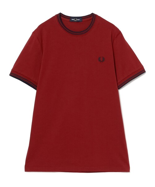【別注】FRED PERRY / Reluxed Pique Tシャツ　RED セール】【別注】FRED PERRY / Reluxed Pique T-shirt（Tシャツ