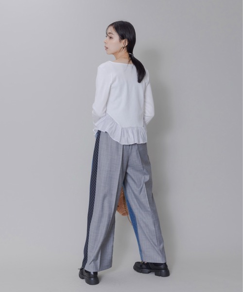 Eimee Law(エイミーロウ)の「アーチフリル テレコトップス(その他トップス・レディース・オフホワイト/ライトグレー/スミクロ/アイボリー/ブラック・FREE)」の10枚目の写真