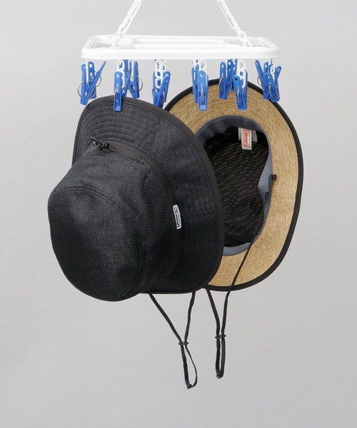 COLEMAN（コールマン）の「ジュートシート風 あご紐付き アドベンチャーハット 吸水速乾スベリ使用（ハット・メンズ・ブラック/ナチュラル/ブラウン/ベージュ・FREE）」の13枚目の写真