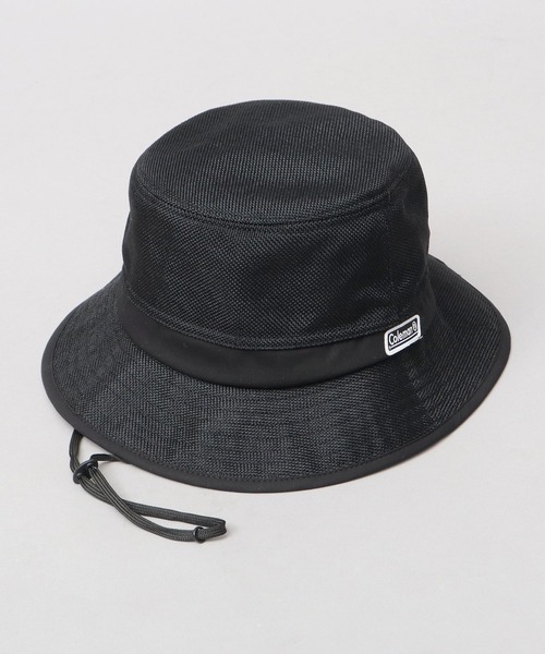 COLEMAN（コールマン）の「ジュートシート風 あご紐付き アドベンチャーハット 吸水速乾スベリ使用（ハット・メンズ・ブラック/ナチュラル/ブラウン/ベージュ・FREE）」の5枚目の写真