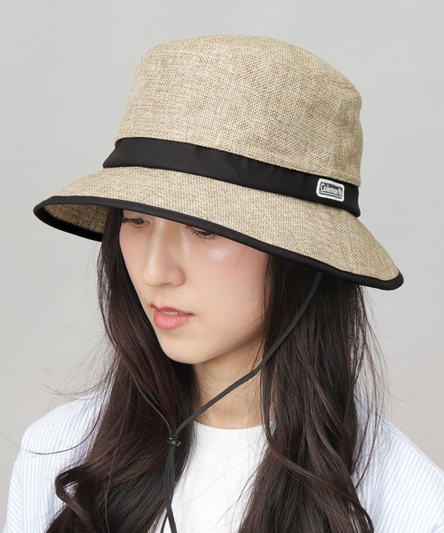 COLEMAN（コールマン）の「ジュートシート風 あご紐付き アドベンチャーハット 吸水速乾スベリ使用（ハット・メンズ・ブラック/ナチュラル/ブラウン/ベージュ・FREE）」の16枚目の写真