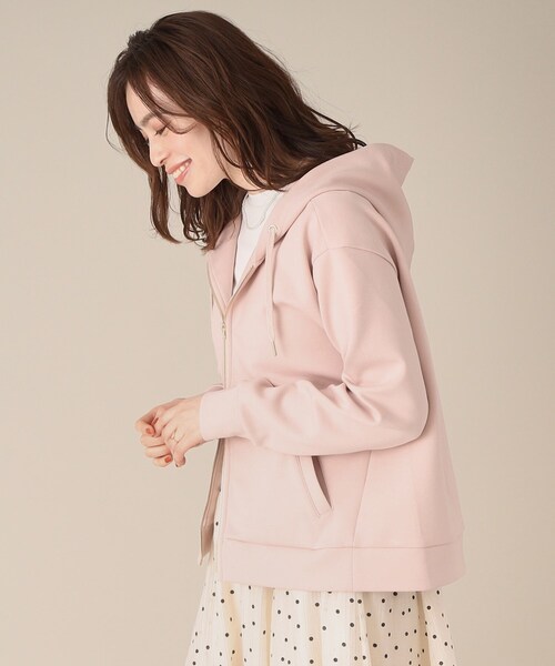 ITS'DEMO（イッツデモ）の「【手洗い可】ダブルジップダンボールパーカ（パーカー・レディース・ライトグレー/ホワイト/ネイビー/ベビーピンク/ライトベージュ・00）」の21枚目の写真