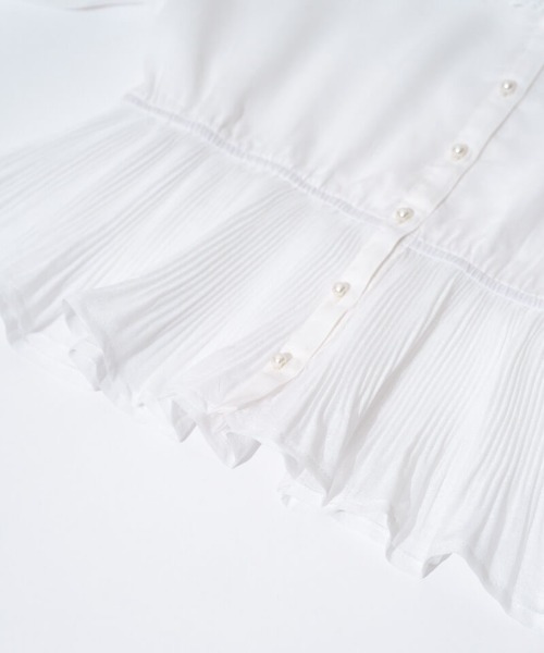 flower(フラワー)の「シェルプリーツブラウス(シャツ/ブラウス・レディース・ホワイト/イエロー・FREE)」の9枚目の写真