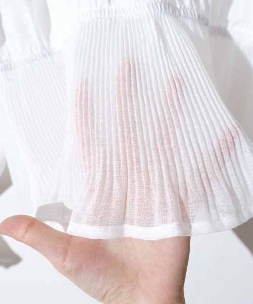 flower(フラワー)の「シェルプリーツブラウス(シャツ/ブラウス・レディース・ホワイト/イエロー・FREE)」の11枚目の写真