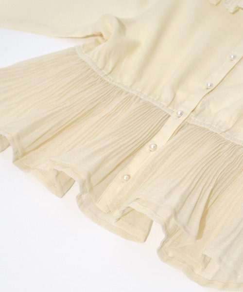 flower(フラワー)の「シェルプリーツブラウス(シャツ/ブラウス・レディース・ホワイト/イエロー・FREE)」の18枚目の写真
