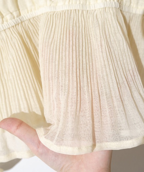 flower(フラワー)の「シェルプリーツブラウス(シャツ/ブラウス・レディース・ホワイト/イエロー・FREE)」の19枚目の写真