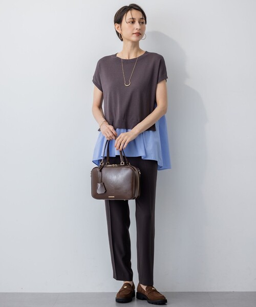 吸水速乾/UVカット/接触冷感】ストレッチジョーゼット バンドカラー