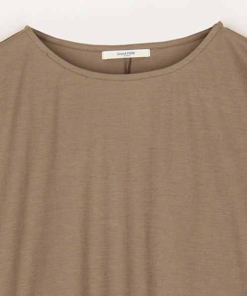 Grand PARK（グランドパーク）の「接触冷感 カノコ袖ゴム プルオーバー（Tシャツ/カットソー・レディース・ホワイト/モカ/ブラック/ライム・FREE）」の11枚目の写真