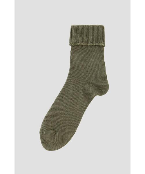 MARGARET HOWELL（マーガレットハウエル）の「COTTON LINEN SOCK（ソックス/靴下・レディース・ブラック/カーキ/ホワイト・FREE）」の3枚目の写真