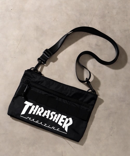 THRASHER（スラッシャー）の「【THRASHER/スラッシャー】サコッシュミニショルダーバッグ（ショルダーバッグ・メンズ・カモフラージュ/ブラック系その他/ブラック・FREE）」の5枚目の写真