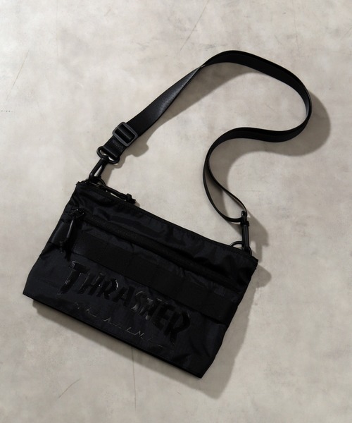 THRASHER（スラッシャー）の「【THRASHER/スラッシャー】サコッシュミニショルダーバッグ（ショルダーバッグ・メンズ・カモフラージュ/ブラック系その他/ブラック・FREE）」の4枚目の写真