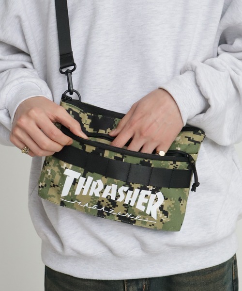 THRASHER（スラッシャー）の「【THRASHER/スラッシャー】サコッシュミニショルダーバッグ（ショルダーバッグ・メンズ・カモフラージュ/ブラック系その他/ブラック・FREE）」の16枚目の写真