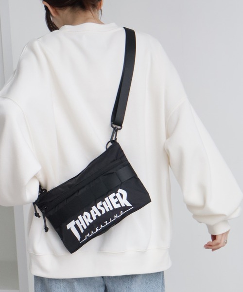 THRASHER（スラッシャー）の「【THRASHER/スラッシャー】サコッシュミニショルダーバッグ（ショルダーバッグ・メンズ・カモフラージュ/ブラック系その他/ブラック・FREE）」の10枚目の写真