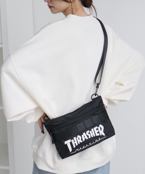 THRASHER（スラッシャー）の「【THRASHER/スラッシャー】サコッシュミニショルダーバッグ（ショルダーバッグ・メンズ・カモフラージュ/ブラック系その他/ブラック・FREE）」の11枚目の写真