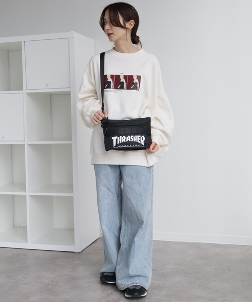 THRASHER（スラッシャー）の「【THRASHER/スラッシャー】サコッシュミニショルダーバッグ（ショルダーバッグ・メンズ・カモフラージュ/ブラック系その他/ブラック・FREE）」の12枚目の写真