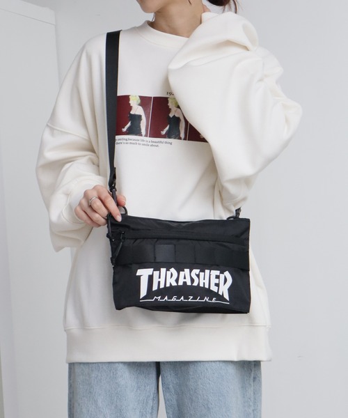 THRASHER（スラッシャー）の「【THRASHER/スラッシャー】サコッシュミニショルダーバッグ（ショルダーバッグ・メンズ・カモフラージュ/ブラック系その他/ブラック・FREE）」の9枚目の写真