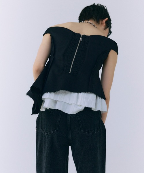 セール】PEPLUM FRILL TOPS/ペプラムフリルトップス（Tシャツ