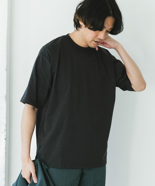 URBAN RESEARCH DOORS（アーバンリサーチドアーズ）の「『Sサイズ/WEB限定』『吸水速乾/接触冷感/イージーケア』クイックドライ ショートスリーブTシャツ（Tシャツ/カットソー・メンズ・ネイビー/ホワイト/ホワイト系その他/ブルー/チャコールグレー/ブラック系その他/ベージュ系その他・SMALL/MEDIUM/LARGE/X-LARGE）」の9枚目の写真