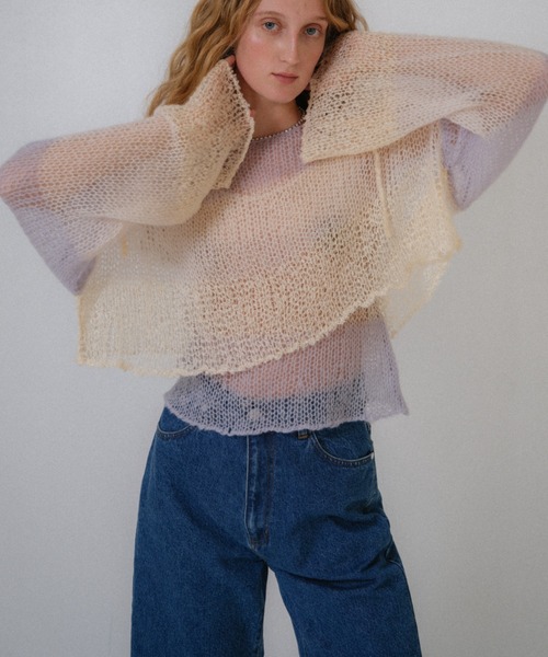 HONEY MI HONEY(ハニーミーハニー)の「slit denim wide pants(デニムパンツ・レディース・インディゴブルー/ブルー・FREE)」の3枚目の写真