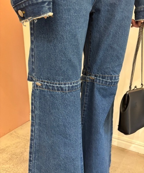 HONEY MI HONEY(ハニーミーハニー)の「slit denim wide pants(デニムパンツ・レディース・インディゴブルー/ブルー・FREE)」の10枚目の写真