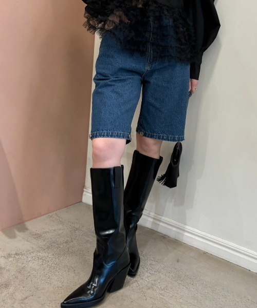HONEY MI HONEY(ハニーミーハニー)の「slit denim wide pants(デニムパンツ・レディース・インディゴブルー/ブルー・FREE)」の17枚目の写真