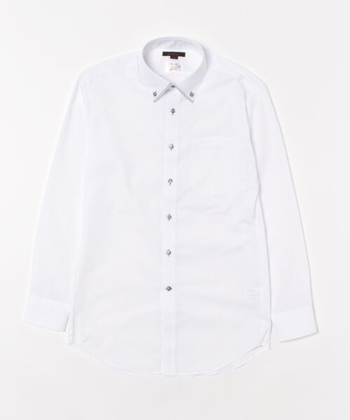 m.f.editorial（エムエフエディトリアル）の「【形態安定 吸水速乾】m.f.エディトリアル メンズ ボタンダウン ビジネスドレス 長袖シャツ（ビジネスシャツ・メンズ・ホワイト・首回り39cm-裄丈84cm/首回り41cm-裄丈82cm/首回り41cm-裄丈86cm/首回り43cm-裄丈86cm/首回り39cm-裄丈80cm/首回り37cm-裄丈80cm/首回り43cm-裄丈82cm/首回り45cm-裄丈86cm）」の7枚目の写真