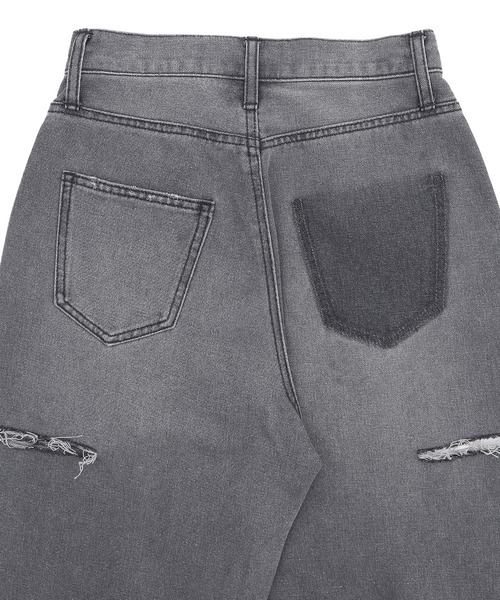 美品】 WCJ サイドカット デニム ジーンズ ブルー 25インチ