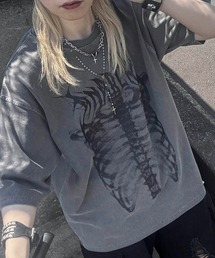 MAROCORE（マロコア）の「【MAROCORE SELECT】スケルトン / パンク / バタフライ グランジちびT / ビッグT（Tシャツ/カットソー）」