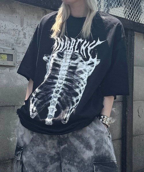 ILL'S（イルズ）の「【MAROCORE SELECT】スケルトン / パンク / バタフライ グランジちびT / ビッグT（Tシャツ/カットソー・メンズ・グレー系2/ブラック/ブラック系その他2/グレー系/ホワイト系その他2/ブラック系その他/チャコールグレー/ホワイト/ホワイト系その他・S/L）」の5枚目の写真