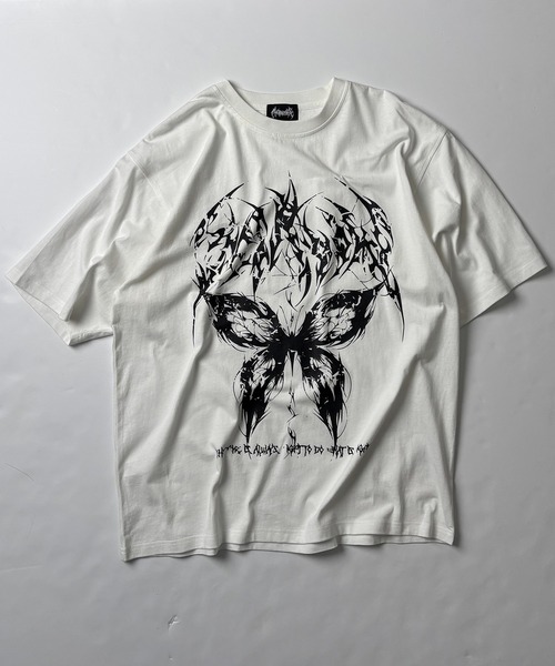 ILL'S（イルズ）の「【MAROCORE SELECT】スケルトン / パンク / バタフライ グランジちびT / ビッグT（Tシャツ/カットソー・メンズ・グレー系2/ブラック/ブラック系その他2/グレー系/ホワイト系その他2/ブラック系その他/チャコールグレー/ホワイト/ホワイト系その他・S/L）」の20枚目の写真