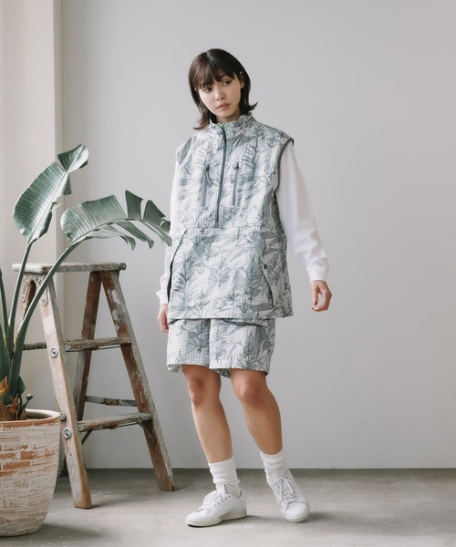 and wander×GRAMICCI brushed vest ジップベスト セール】and wander/アンドワンダー×GRAMICCI/グラミチ brushed nylon