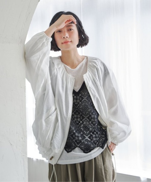 LBC(エルビーシー)の「シアーヘムドロストブルゾン(ブルゾン・レディース・ブラック/ホワイト・M/L)」の3枚目の写真