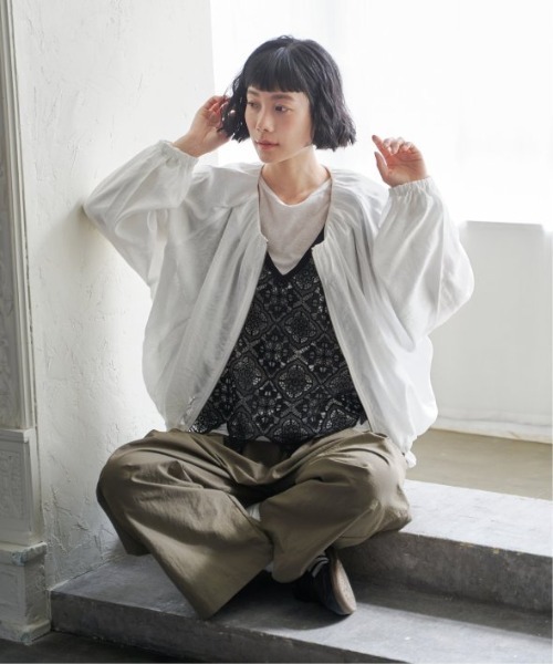 LBC(エルビーシー)の「シアーヘムドロストブルゾン(ブルゾン・レディース・ブラック/ホワイト・M/L)」の5枚目の写真