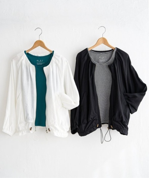 LBC(エルビーシー)の「シアーヘムドロストブルゾン(ブルゾン・レディース・ブラック/ホワイト・M/L)」の12枚目の写真