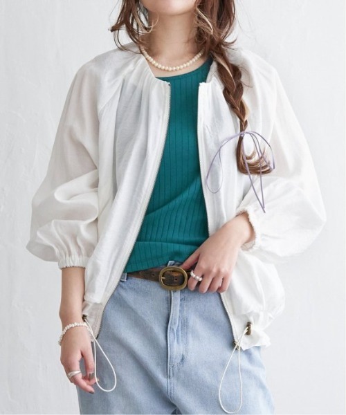 LBC(エルビーシー)の「シアーヘムドロストブルゾン(ブルゾン・レディース・ブラック/ホワイト・M/L)」の14枚目の写真