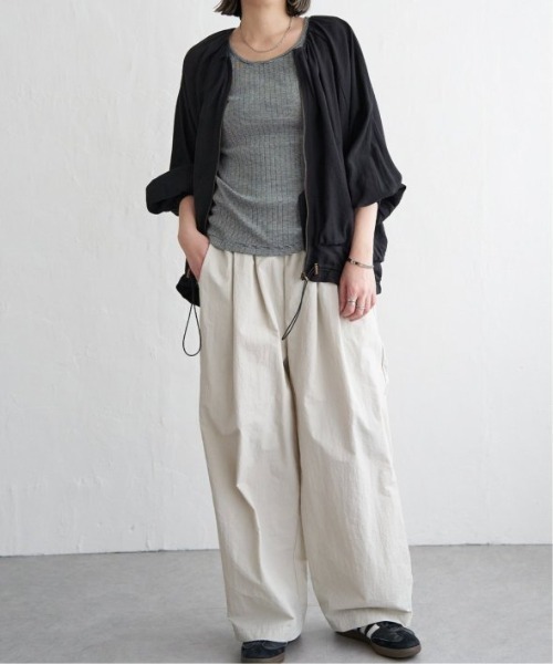 LBC(エルビーシー)の「シアーヘムドロストブルゾン(ブルゾン・レディース・ブラック/ホワイト・M/L)」の8枚目の写真