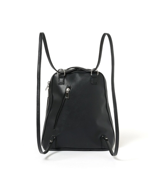 BAYFLOW（ベイフロー）の「[小ぶりでも収納力抜群]フェイクレザー2WAYリュック（バックパック/リュック・レディース・ブラック/サックスブルー・FREE）」の10枚目の写真