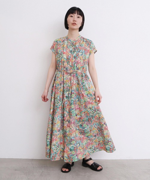 アトリエドゥサボン シャツワンピ リボン レッド ピンク | Shop