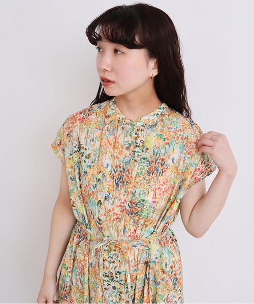 l'atelier du savon（アトリエドサボン）の「●生い茂る野原のプリント　ワンピース（ワンピース・レディース・オレンジ/ピンク・FREE）」の18枚目の写真