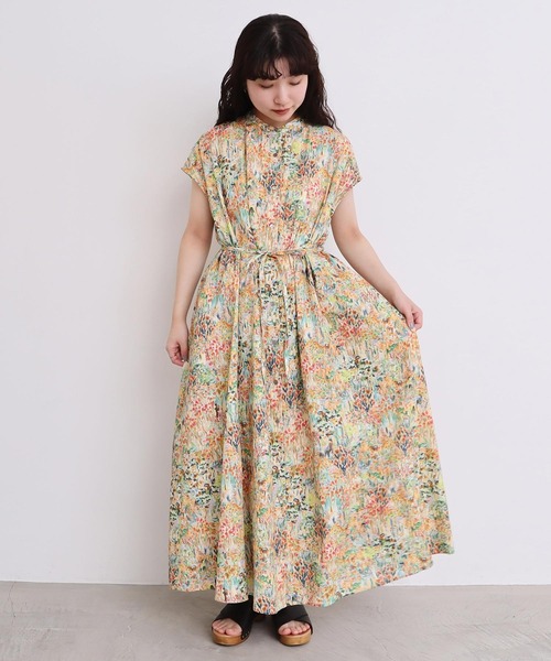 l'atelier du savon（アトリエドサボン）の「●生い茂る野原のプリント　ワンピース（ワンピース・レディース・オレンジ/ピンク・FREE）」の20枚目の写真